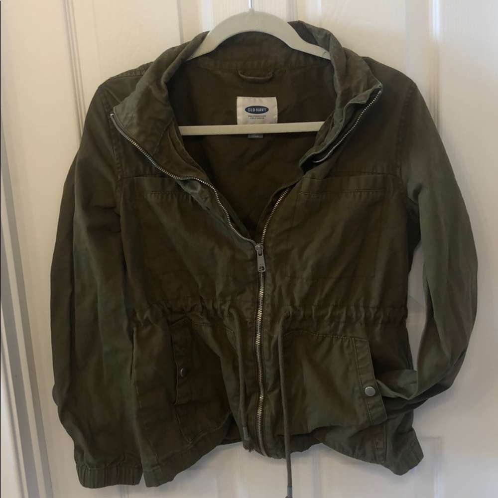 Adjustable Zip-up Army Jacket